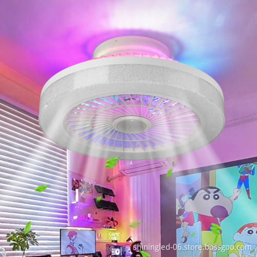 Tuya App Controlled Multicolor LED Ceiling Fan with DC Motor and Remote